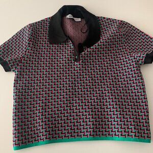 Zara Cropped Shirt with Cool Print